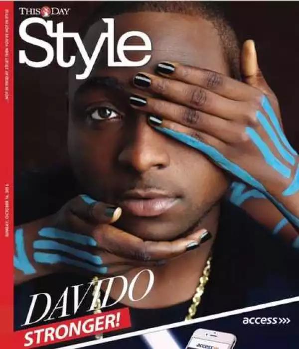 Davido Covered Right Eye As He Covers Thisday Styles Magazine (Photos)
